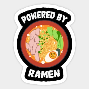 Powered By Ramen Japanese Noodles Funny Sticker